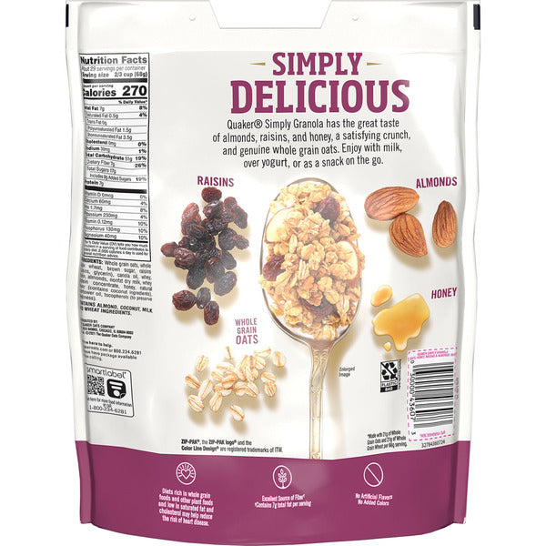 Quaker Simply Granola Cereal, 34.5 oz, 2 ct