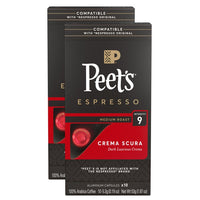 Peet's Coffee Nespresso Compatible Aluminum Capsules, 80-count