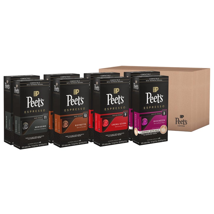 Peet's Coffee Nespresso Compatible Aluminum Capsules, 80-count