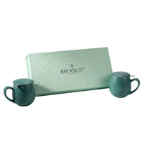 Brook 37 Ambrosia Gift Box Tea Collection, 4 Loose Leaf Tins (4 oz Total)  2 Teacups & Infusers
