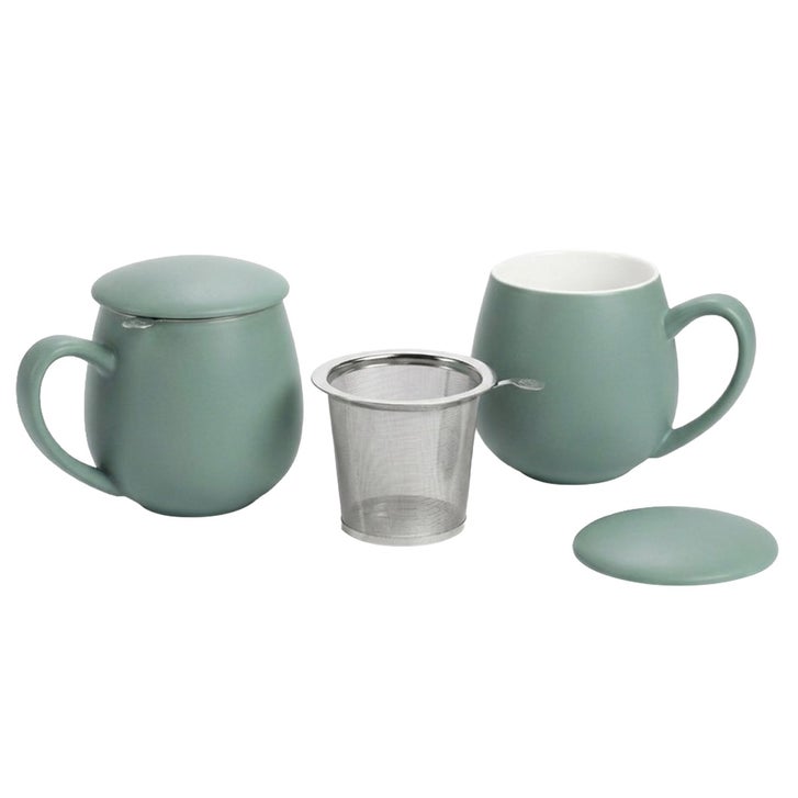 Brook 37 Ambrosia Gift Box Tea Collection, 4 Loose Leaf Tins (4 oz Total)  2 Teacups & Infusers