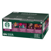Starbucks Dark Roasts Variety Pack K-Cup Pod, 64-count