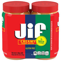 Jif Creamy Peanut Butter 48 oz, 2-Count
