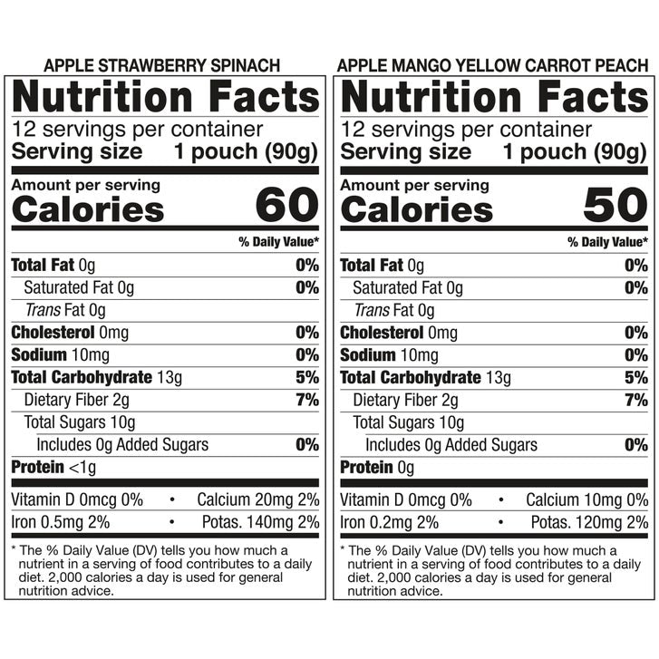Kirkland Signature, Organic Fruit and Vegetable Pouches, Variety Pack, 3.17 oz, 24-count