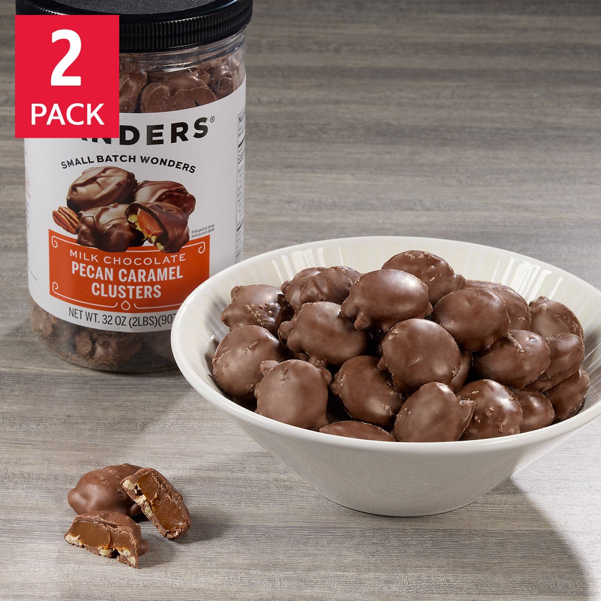 Sanders Milk Chocolate Pecan Caramel Clusters 32 oz, 2-pack