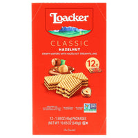 Loacker Classic Crispy Wafers, Hazelnut, 1.59 oz, 12 Count