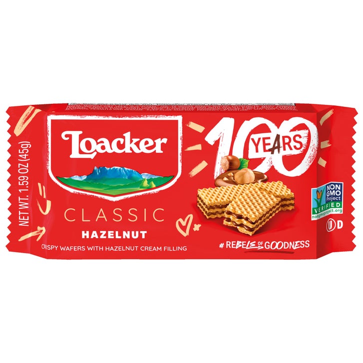 Loacker Classic Crispy Wafers, Hazelnut, 1.59 oz, 12 Count