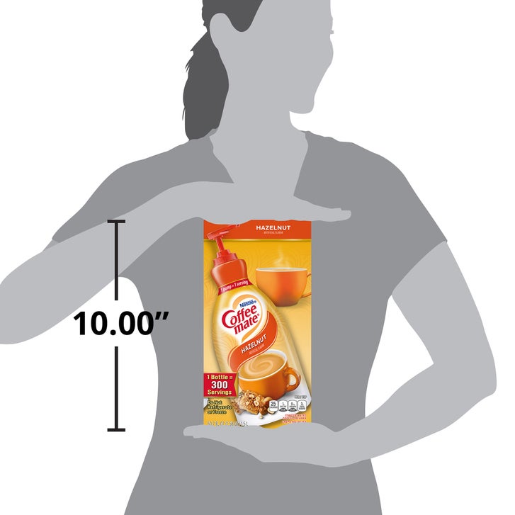 Nestlé Coffee-mate Coffee Creamer, Hazelnut, Pump Bottle, 50.7 fl oz