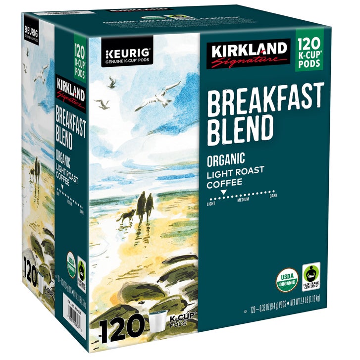 Kirkland Signature Coffee Organic Breakfast Blend K-Cup Pod, 120-count