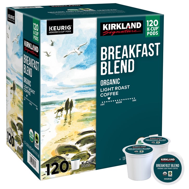 Kirkland Signature Coffee Organic Breakfast Blend K-Cup Pod, 120-count