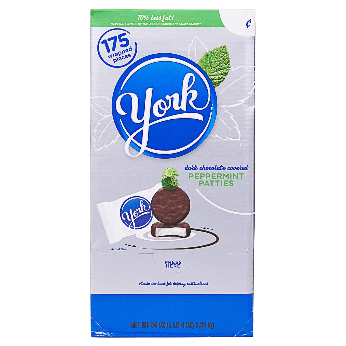 York Dark Chocolate Peppermint Patties, 84 oz, 175-count