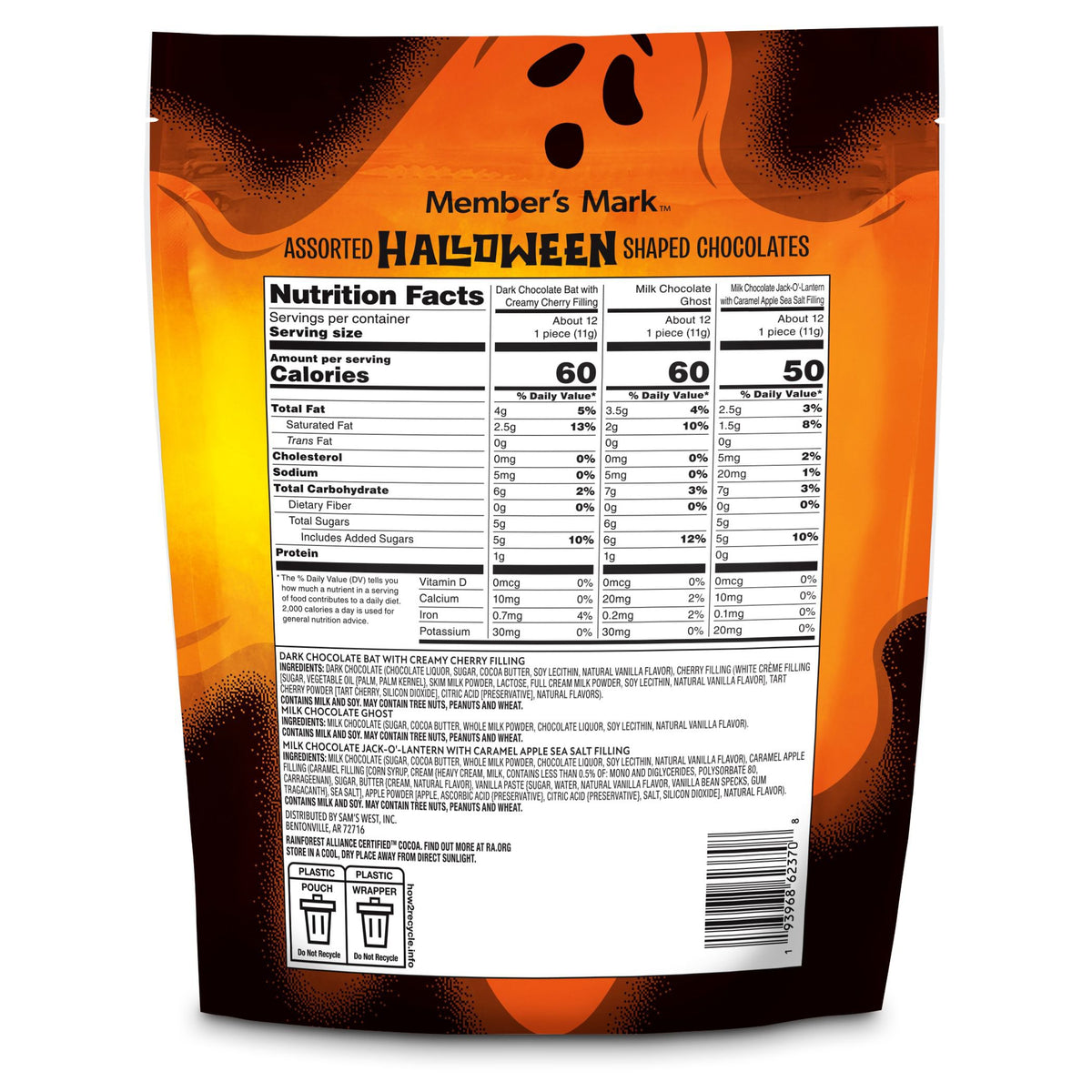 Member's Mark Assorted Halloween Shaped Chocolates, 16 oz.