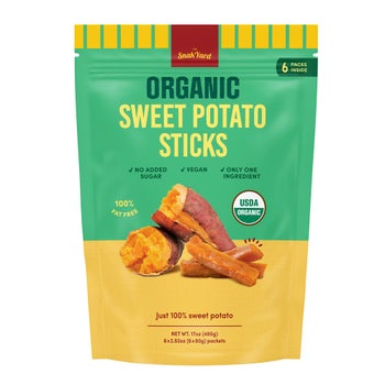 The SnakYard Organic Sweet Potato Sticks, 2.82 oz, 6-count