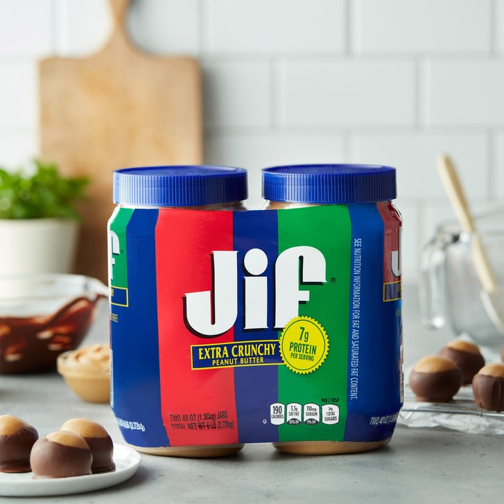 Jif Peanut Butter, Extra Crunchy, 48 oz, 2-Count