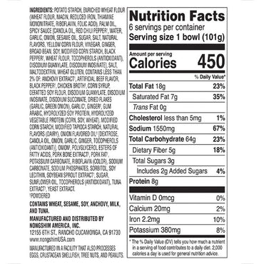 Nongshim, Tonkotsu Ramen Bowl, 3.56 oz, 6-Count