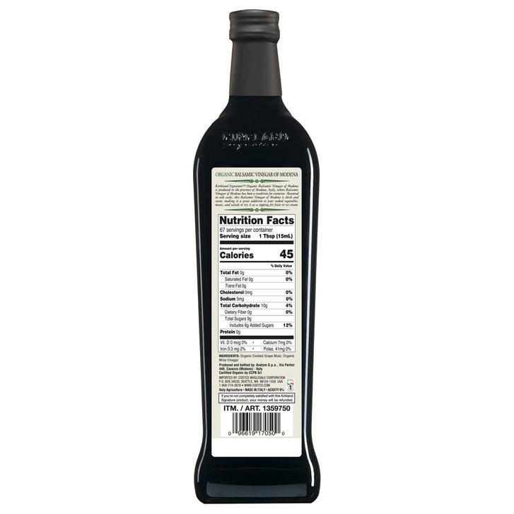 Kirkland Signature Organic Modena Balsamic Vinegar 2-pack (33.8 oz each)
