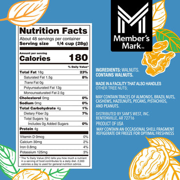 Member's Mark Natural Shelled Walnuts, 48 oz.