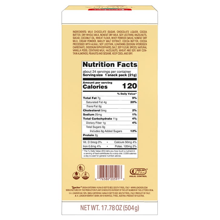 Loacker Tortina Wafers, Original, 24-count