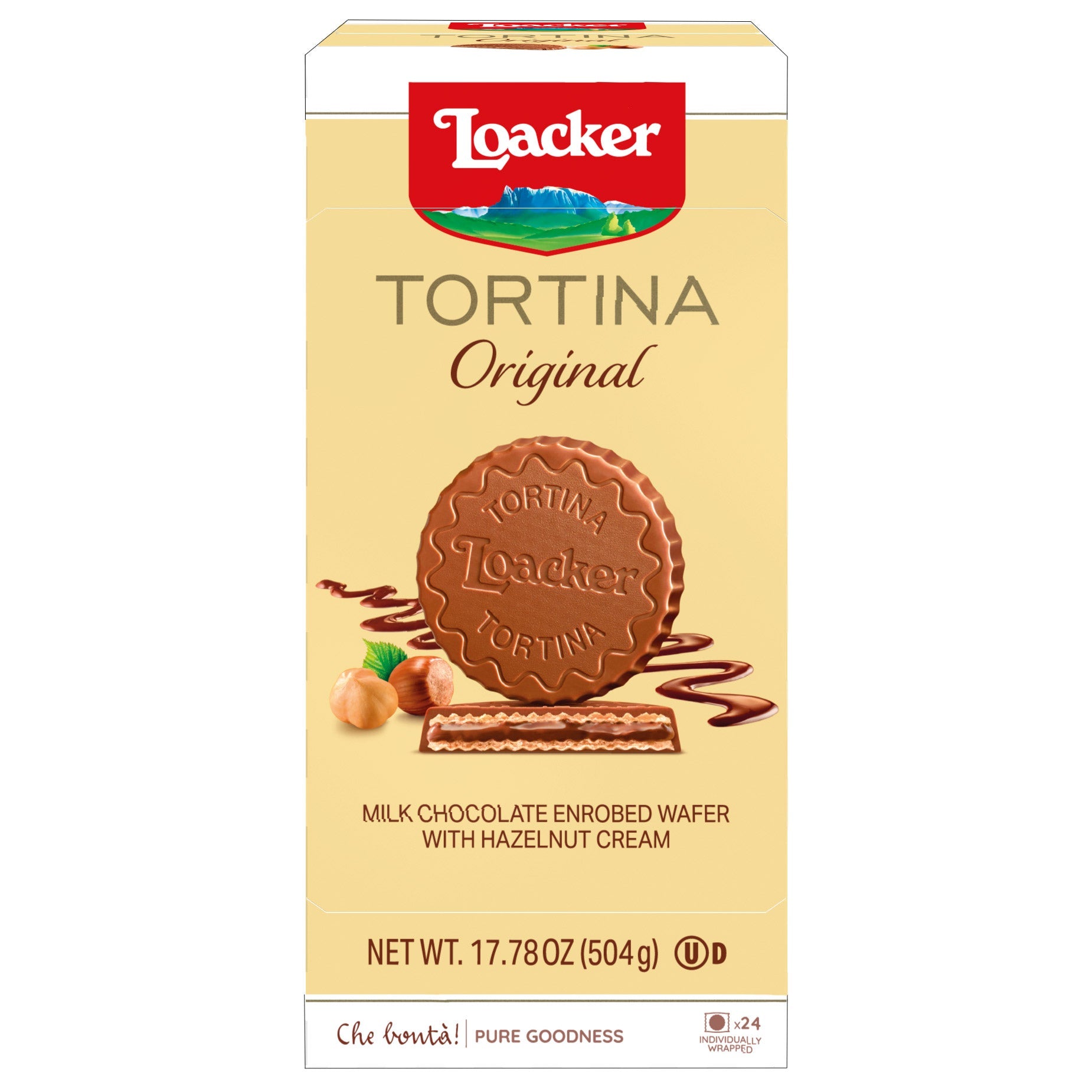 Loacker Tortina Wafers, Original, 24-count