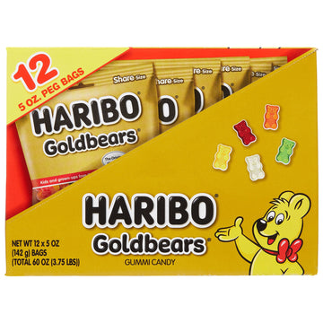 Haribo Goldbears Gummi Candy, 5 oz, 12-count