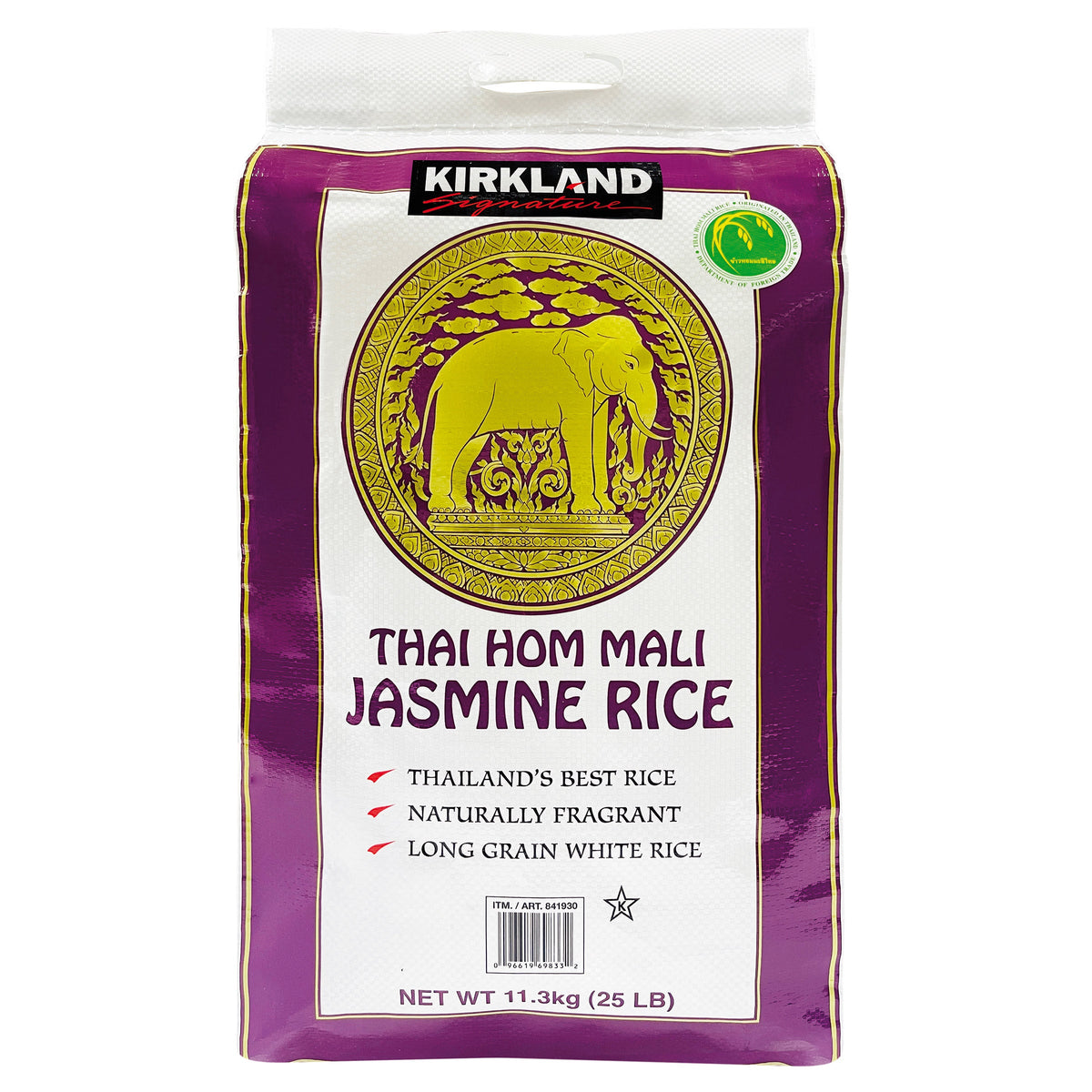 Kirkland Signature, Thai Hom Mali Jasmine Rice, 25 lbs