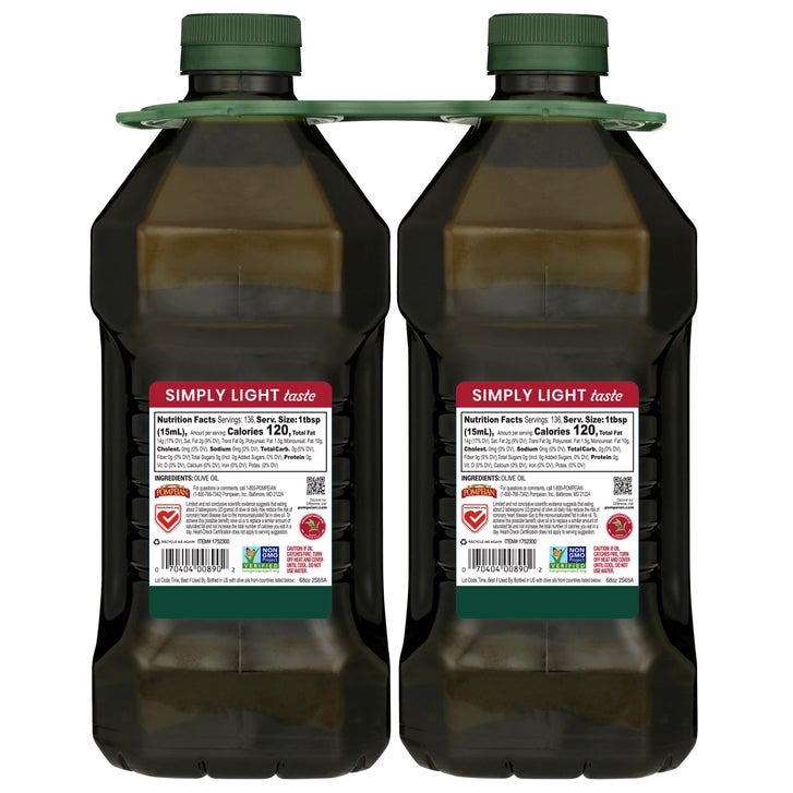 Pompeian Simply Light Taste Olive Oil, 2 L, 2-count