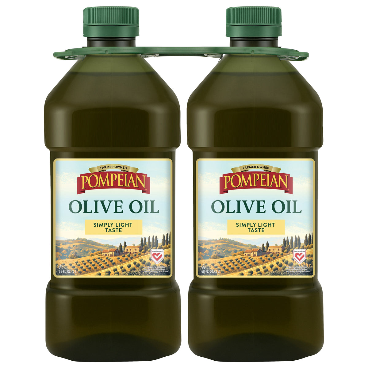 Pompeian Simply Light Taste Olive Oil, 2 L, 2-count