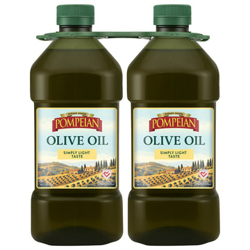 Pompeian Simply Light Taste Olive Oil, 2 L, 2-count