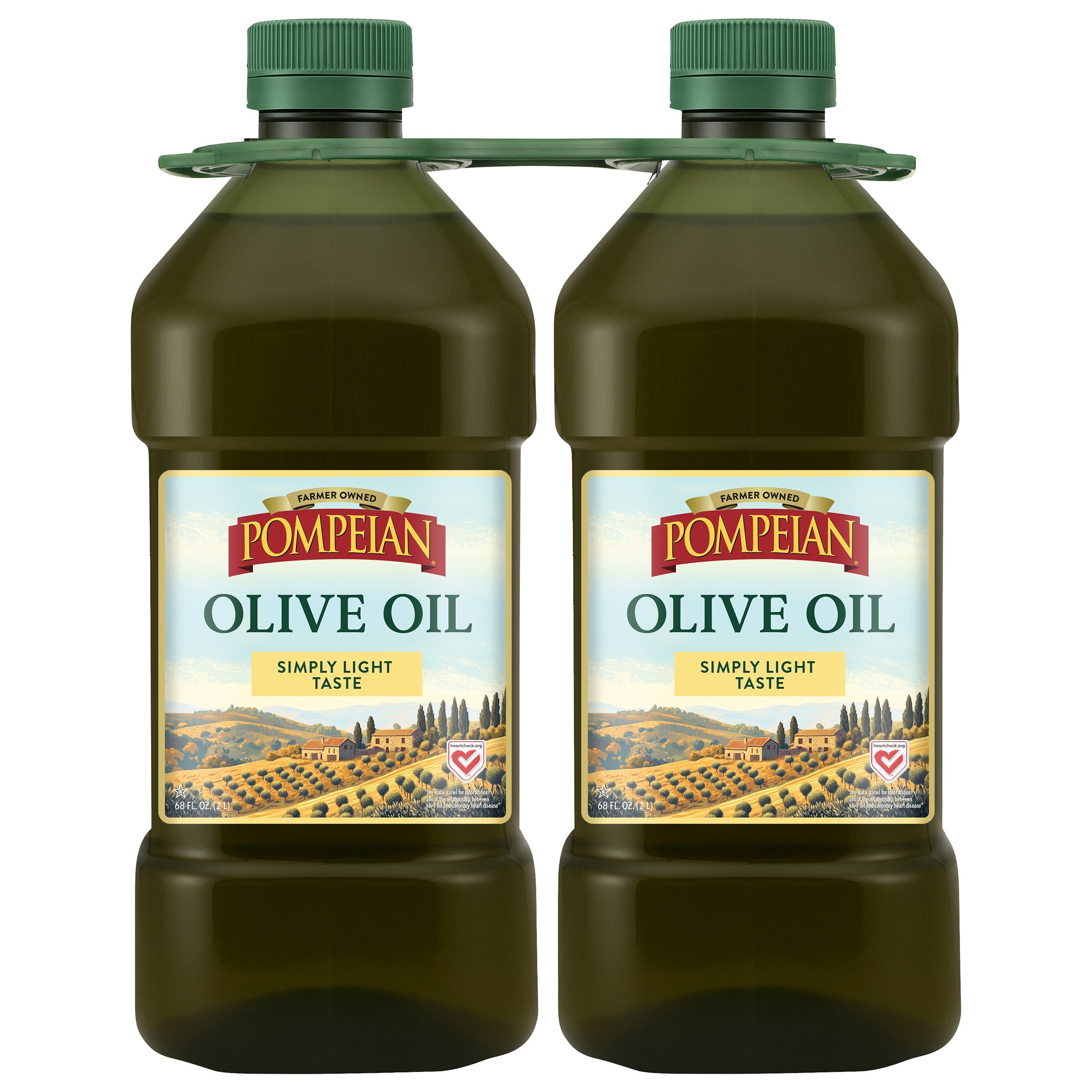 Pompeian Simply Light Taste Olive Oil, 2 L, 2-count