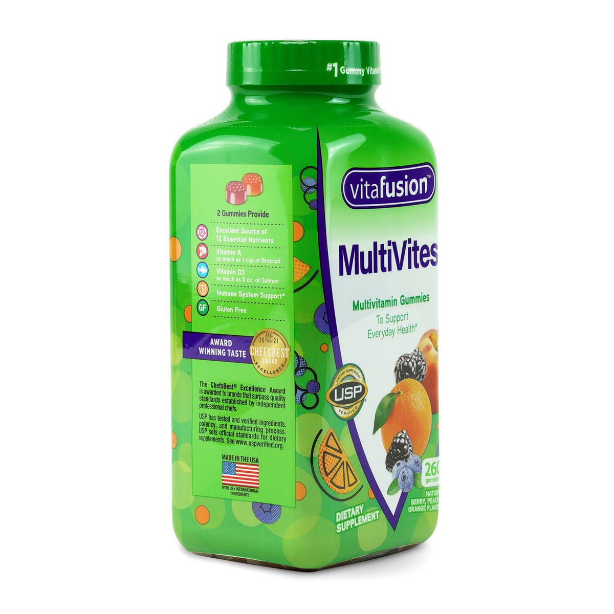Vitafusion Multivites Daily Multivitamin for Men and Women Gummy Vitamins, 260 ct.