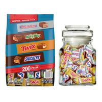 Mars Minis Chocolate Candy, Variety Pack, 200-count