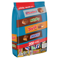 Mars Minis Chocolate Candy, Variety Pack, 200-count