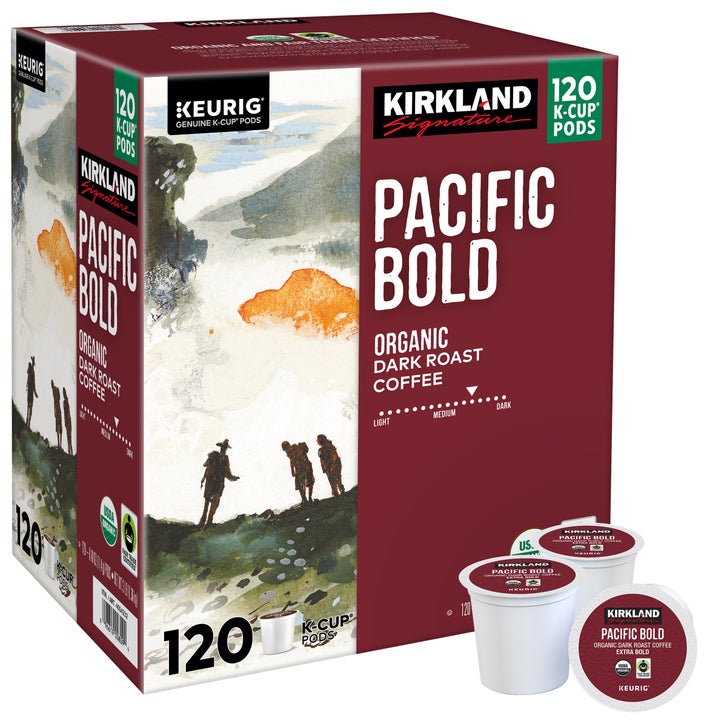 Kirkland Signature Coffee Organic Pacific Bold K-Cup Pod, 120-count