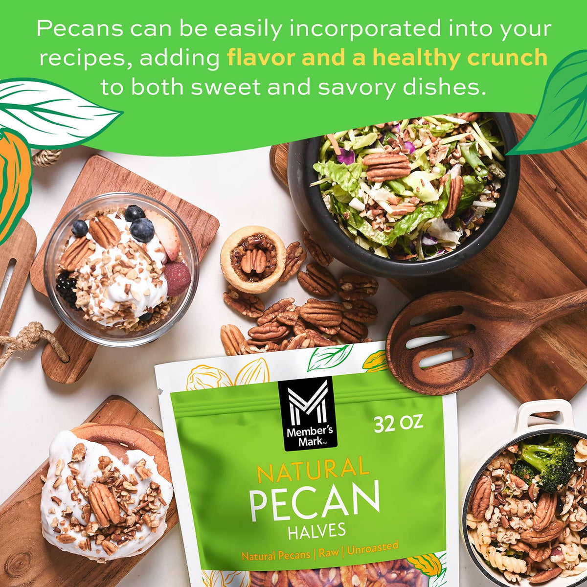 Member's Mark Natural Pecan Halves, 32 oz.