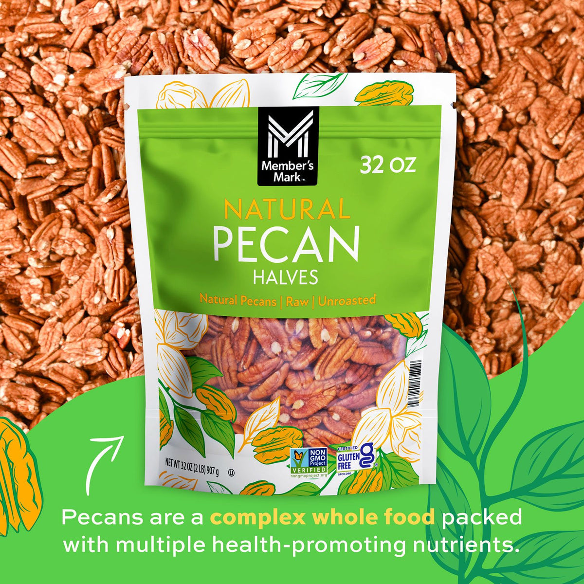 Member's Mark Natural Pecan Halves, 32 oz.