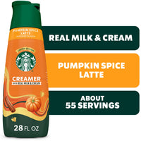 Starbucks Pumpkin Spice Latte Liquid Coffee Creamer, 28 fl oz Bottle