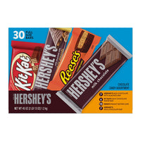 Hershey's Chocolate Candy Bars, Full Size, Variety Pack, 30 ct