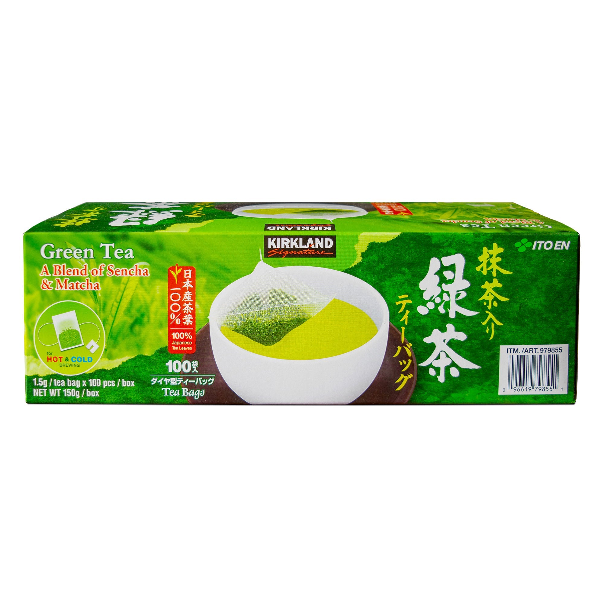 Kirkland Signature Green Tea Bags, 1.5 g, 100-count