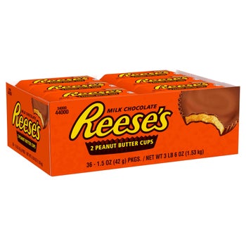 Reese's Peanut Butter Cups, Milk Chocolate, 1.5 oz, 36-count