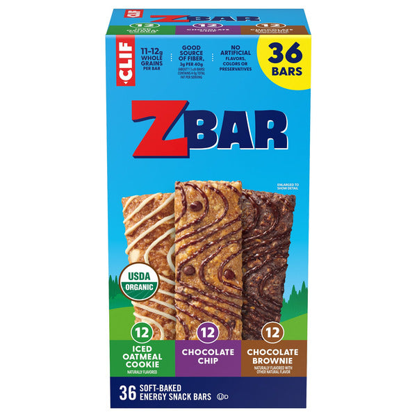 Zbar Organic Snack Bar, Variety Pack, 1.27 oz, 36 ct