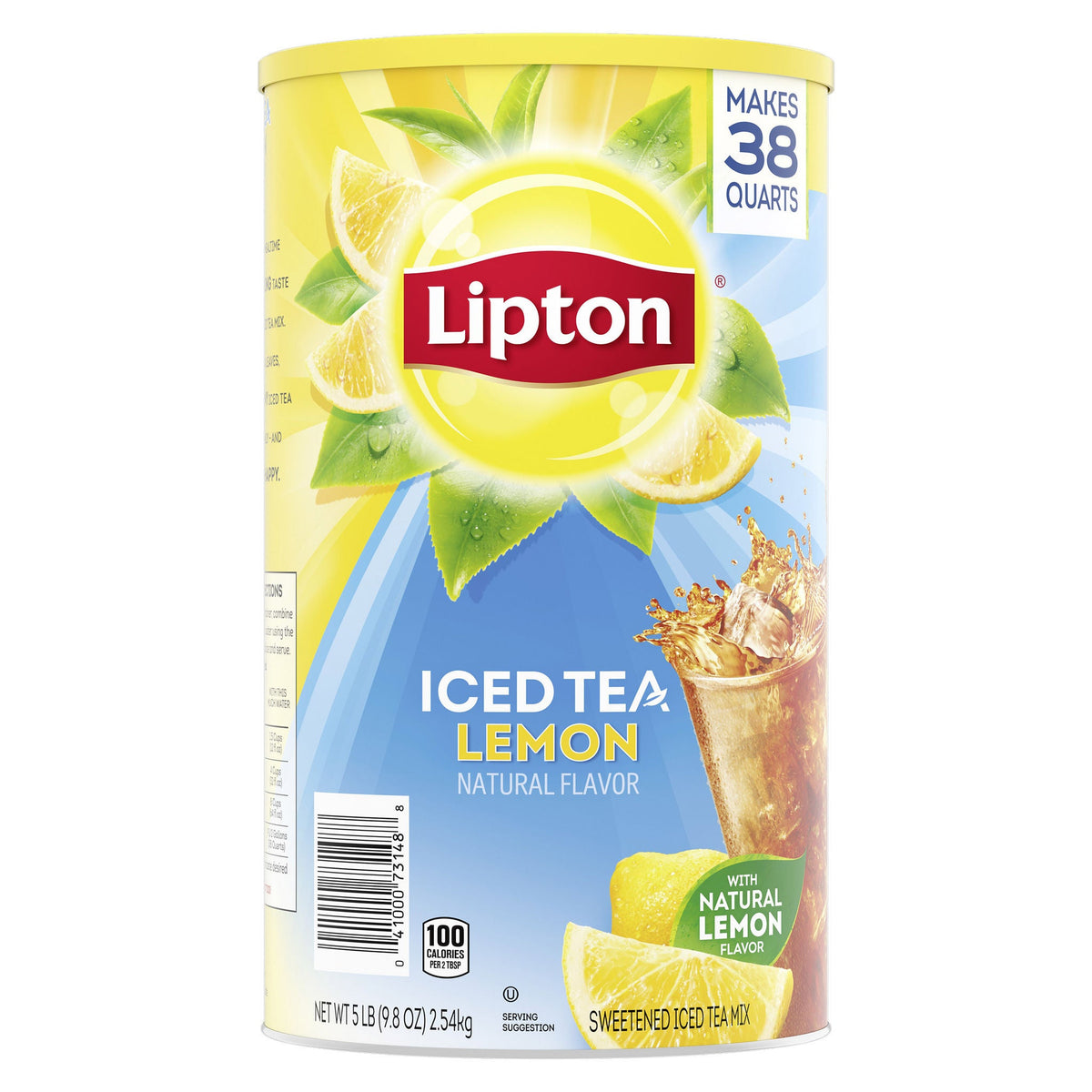 Lipton, Iced Tea Mix, Lemon, 5 lbs