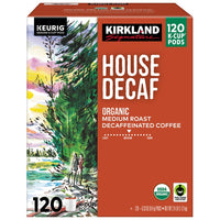 Kirkland Signature Coffee Organic House Decaf K-Cup Pod, 120-count