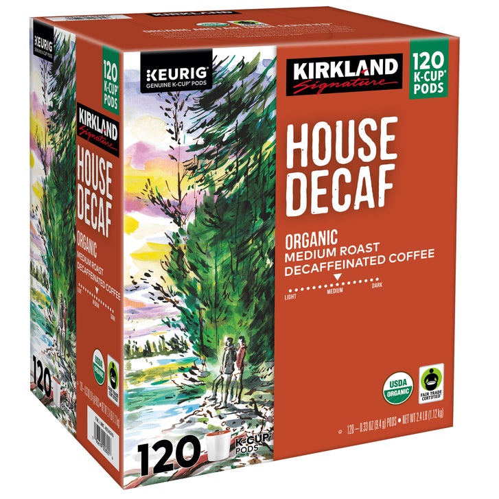 Kirkland Signature Coffee Organic House Decaf K-Cup Pod, 120-count