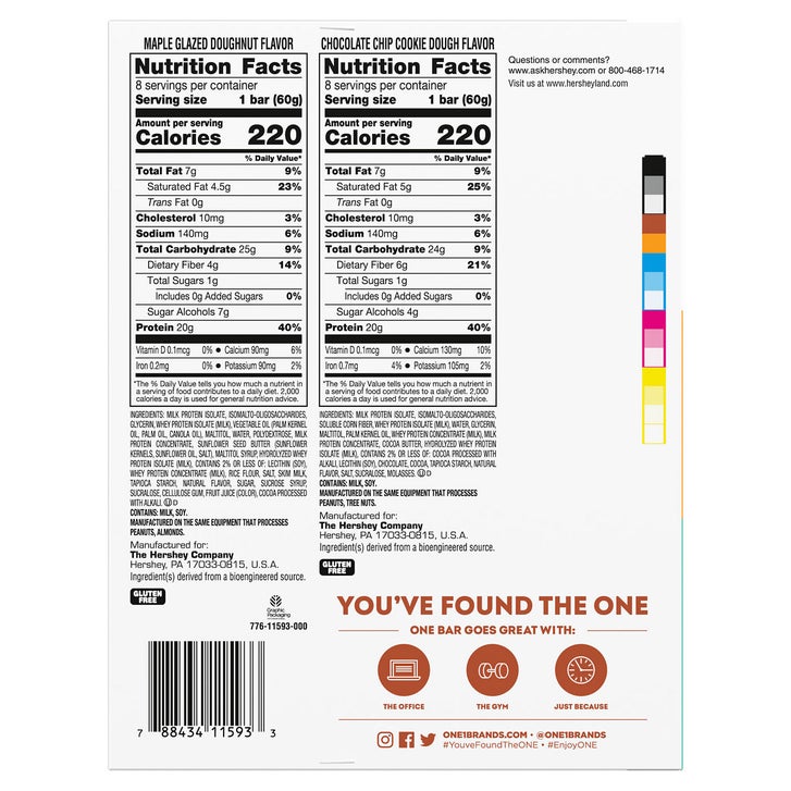 ONE Protein Bar, Variety Pack, 2.12 oz, 16-count
