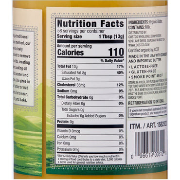Kirkland Signature Organic Ghee Clarified Butter, 27 oz