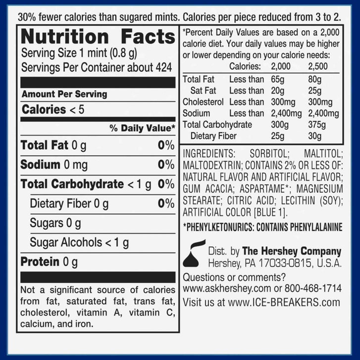 Ice Breakers Mints, Cool Mint, 1.5 oz, 8-count