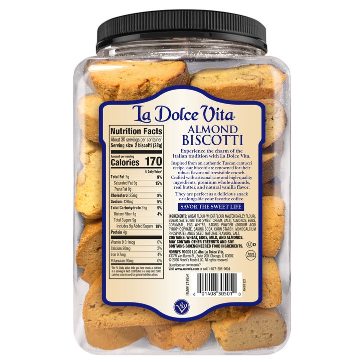 La Dolce Vita Classic Italian Biscotti, 40 oz