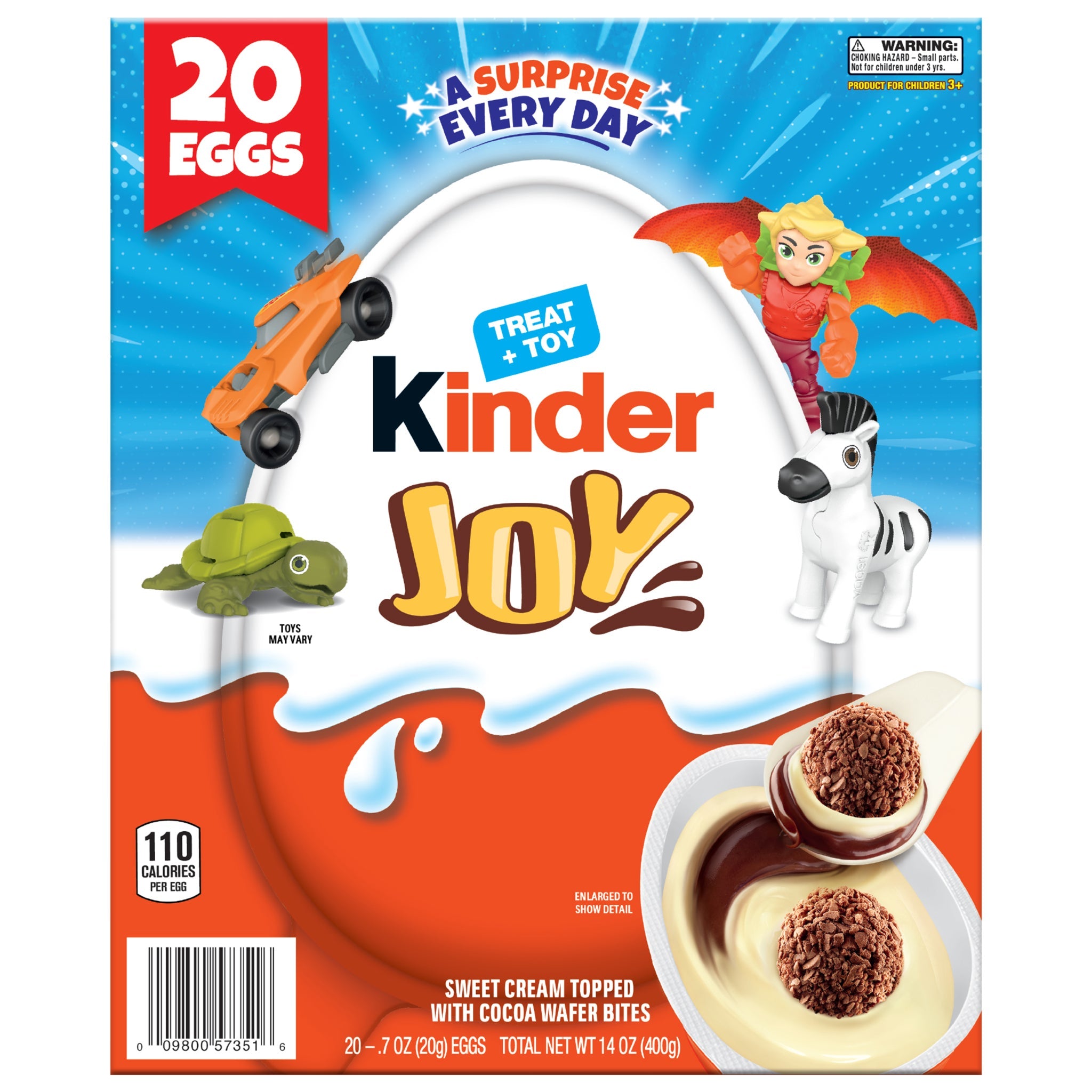Kinder Joy Eggs, Treat + Toy, 0.7 oz, 20-count