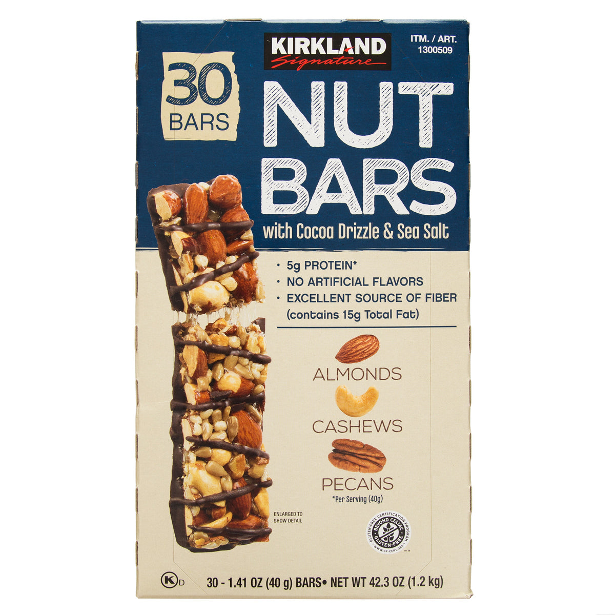 Kirkland Signature Nut Bars, 1.41 oz, 30-count