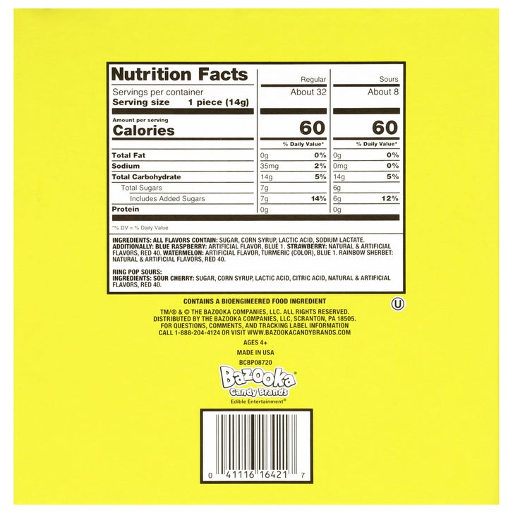 Ring Pops Variety, .5 oz, 40-pack